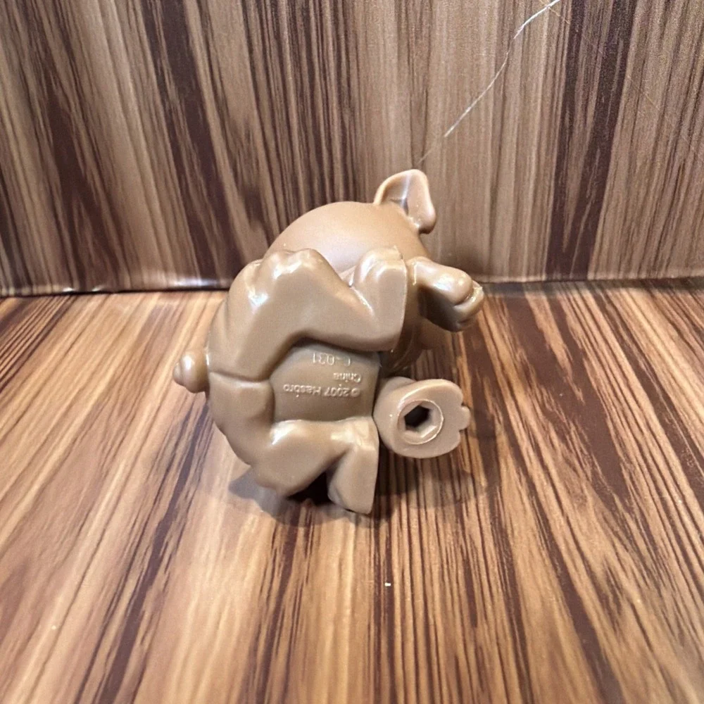 Littlest Pet Shop LPS retired Bulldog #881 brown with purple eyes‎ Hasbro